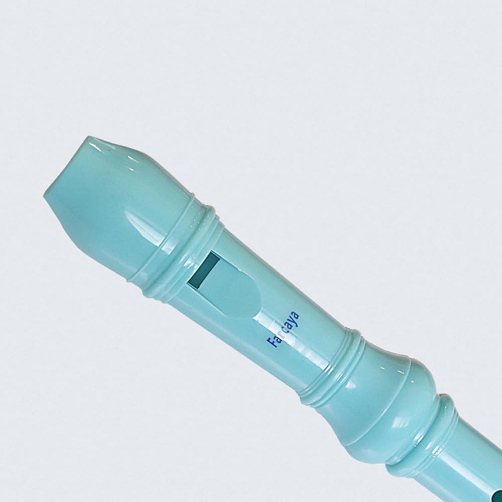 초보자를 위한 파르카야 소프라노 레코더 악기 독일 스타일 C 키 8 홀 디센트 음악과 깨끗한 막대 보관 케이스 (라이트 블루) Blue - 상세 이미지 3