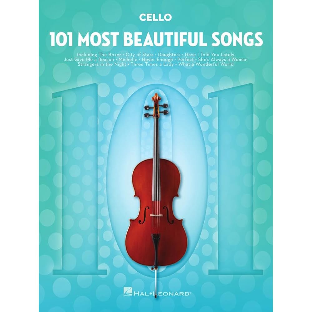 첼로를 위한 가장 아름다운 노래 101곡 | 첼로 악보 모음집 초급 및 고급 연주자를 팝과 표준 애호가와 음악가를 기악 폴리오 - 상품 이미지
