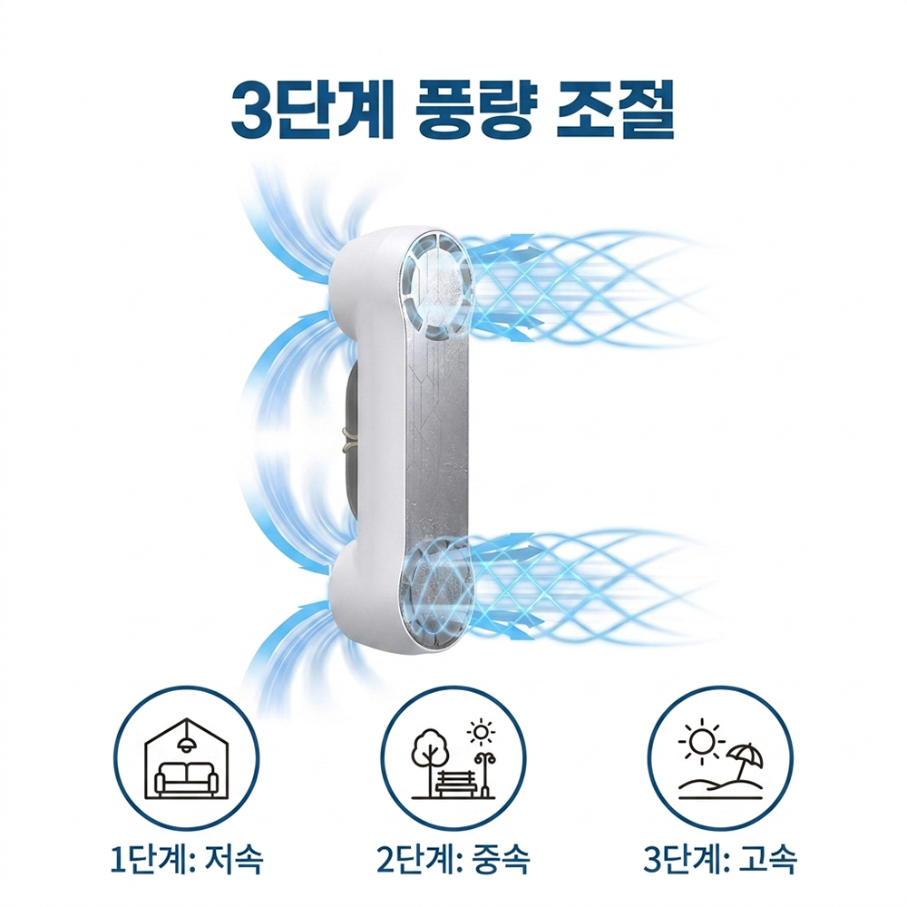 트윈터보 휴대용 급속 냉각선풍기 에어컨 손풍기 손선풍기 나비 NV201-ACF20 이미지 7