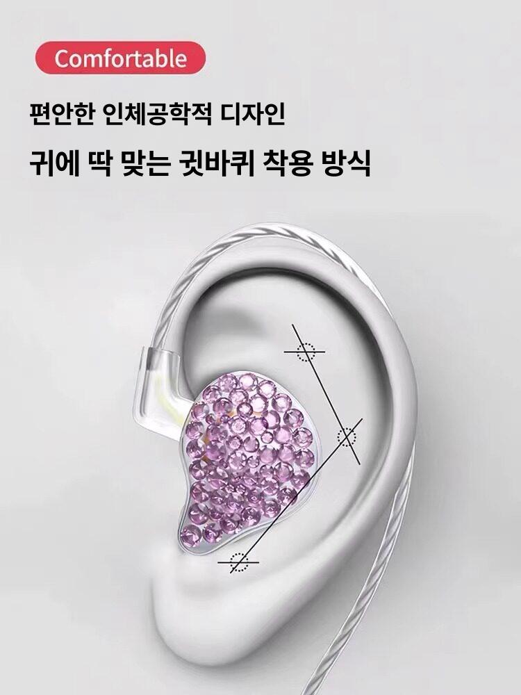 인이어 이어폰 방송 헤드폰 라이브 스튜디오 모니터링 실버 기본 구성 - 상세 이미지 4