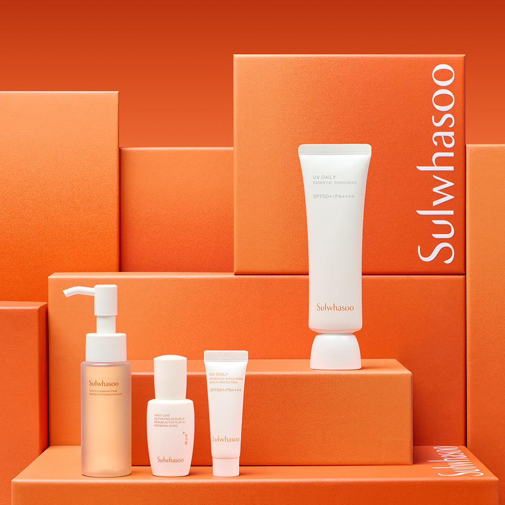 설화수 상백선크림 50ml 기획세트 SPF50+ / PA++++ (선크림50 + 순행클렌징폼50 + 윤조에센스8 + 선크림10, 단위:ml) 상품 이미지