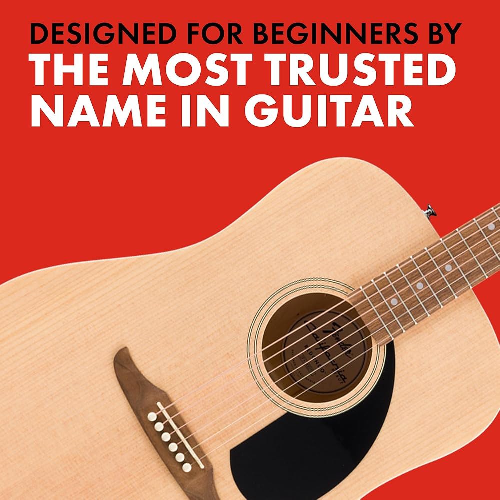펜더 캘리포니아 데뷔 레돈도 시리즈 어쿠스틱 기타 팩, 초급 기타, 2년 보증, 긱 백, 스탠드 등 천연 소재 포함 - 상세 이미지 3