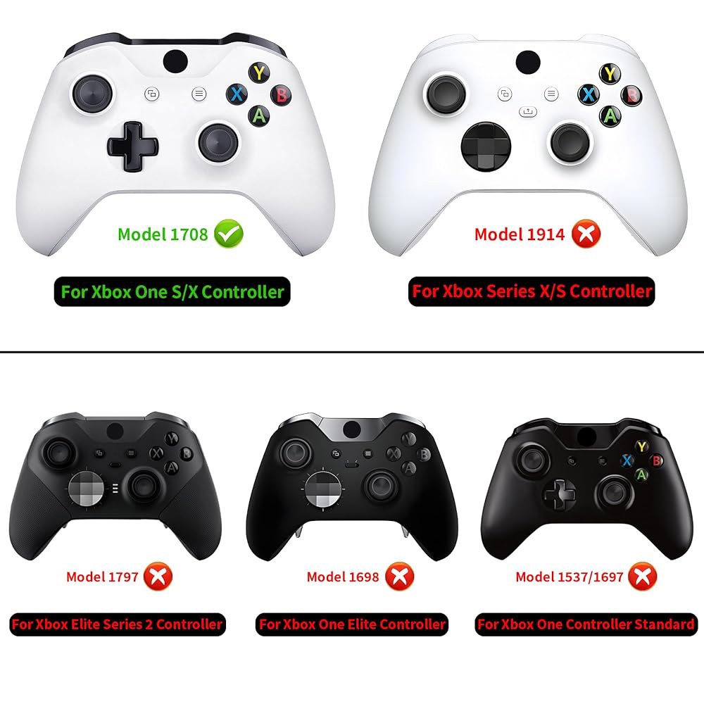 엑스트림레이트 Xbox One X S 컨트롤러 모델 1708용 소프트 터치 그립이 있는 그레이트 웨이브 패턴 전면 플레이트 하우징 쉘 - 미포함 - 상세 이미지 2