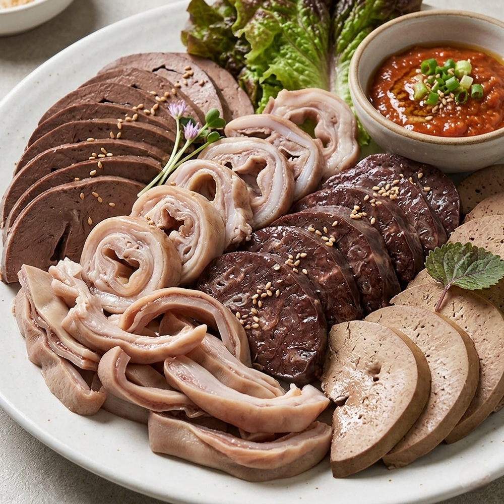 국내산 돼지 내장 모둠 2kg (간 허파 울대 염통 오소리감투) - 상품 이미지