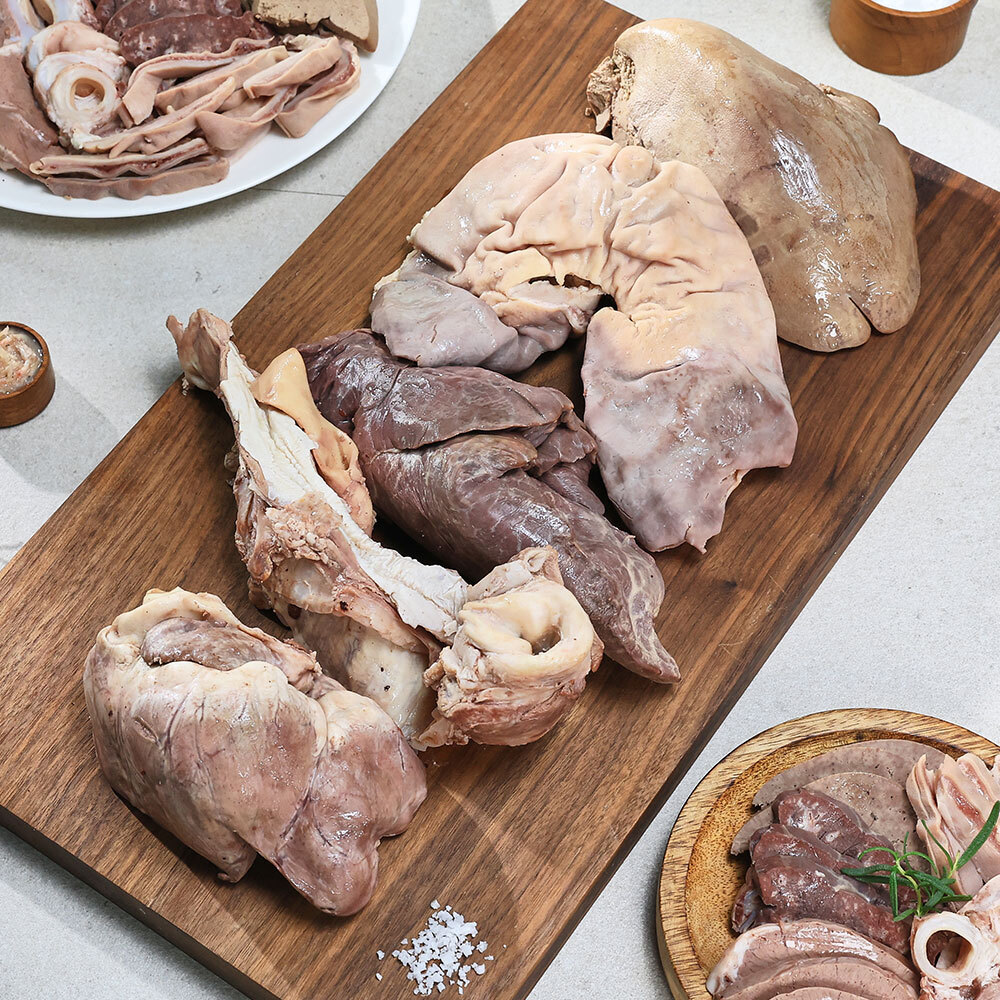 국내산 돼지 내장 모둠 2kg (간 허파 울대 염통 오소리감투) - 상세 이미지 4