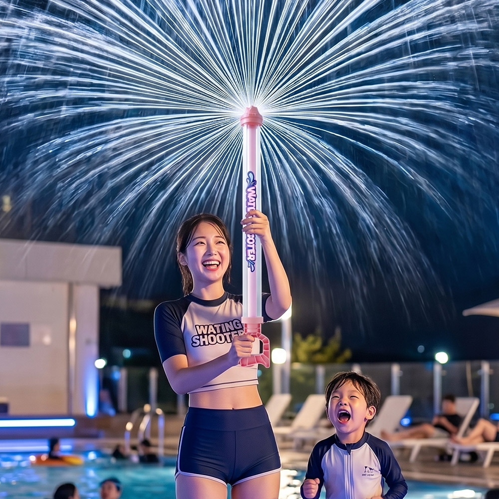 아오라 분수물총 70cm 회오리 물꽃놀이 물총 워터밤 주사기 대형 펌프 2in1 상품 이미지