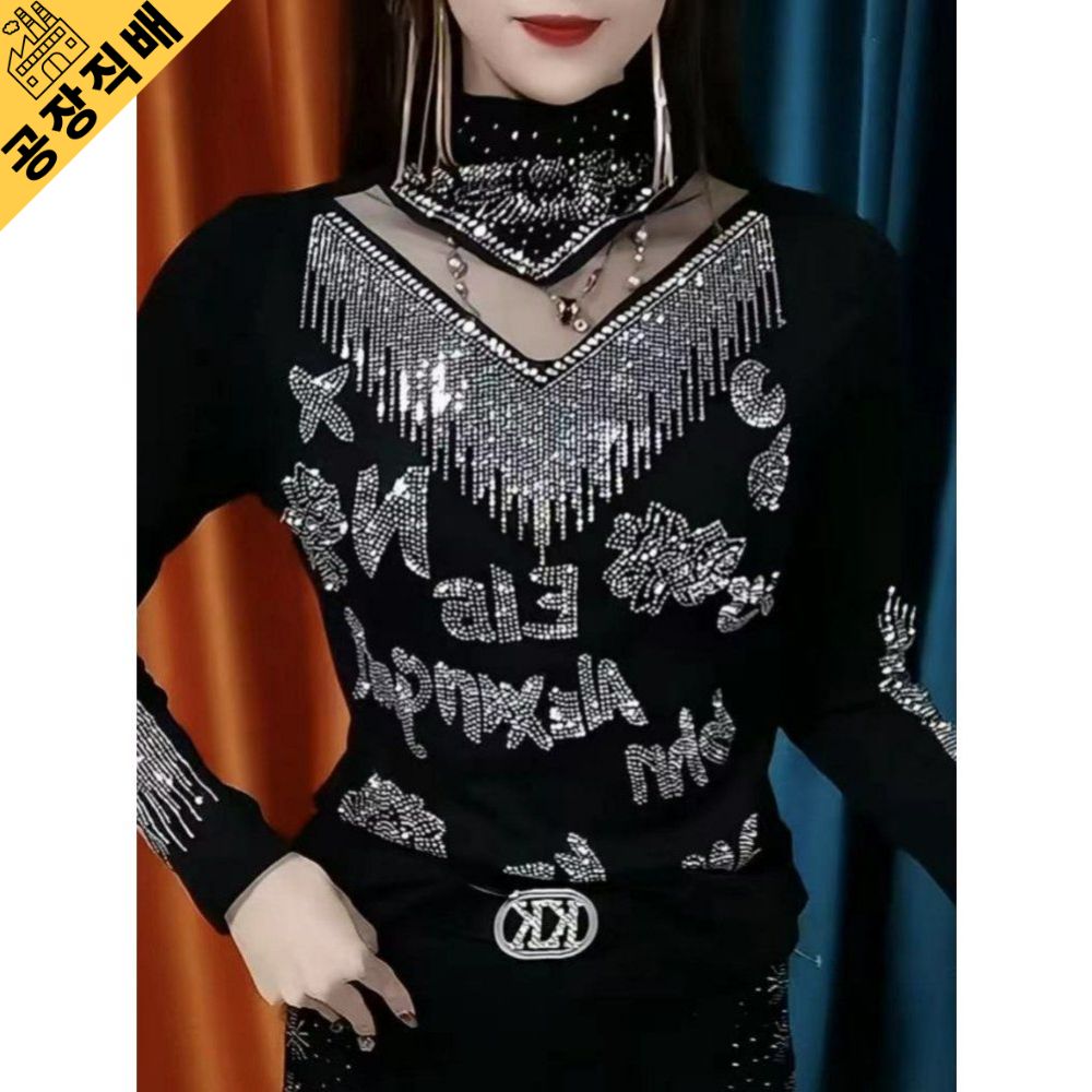 무대복 연습복 메쉬 댄스복 반팔티셔츠 여성 여름 이너 레이어드 여자 나시 민소매 루즈핏 - 상품 이미지