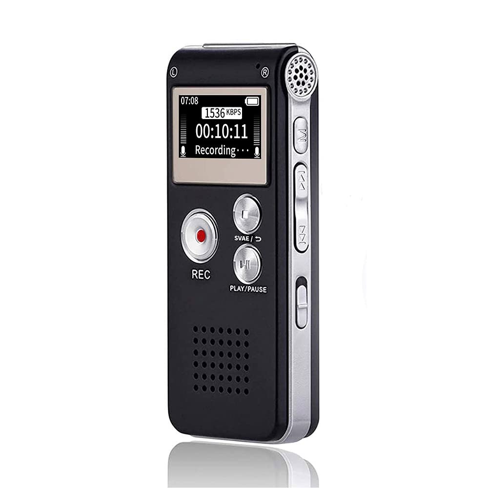 강의용 재생 기능이 있는 디지털 음성 녹음기 16GB - USB 충전식 딕타폰 업그레이드 소형 테이프 장치 - 상품 이미지