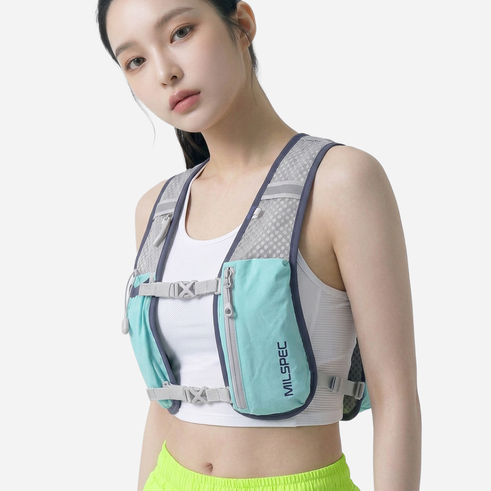 밀스펙 코어 트레일 러닝 베스트 경량 등산 마라톤 런닝 스포츠 조끼 블랙 화이트 상품 이미지