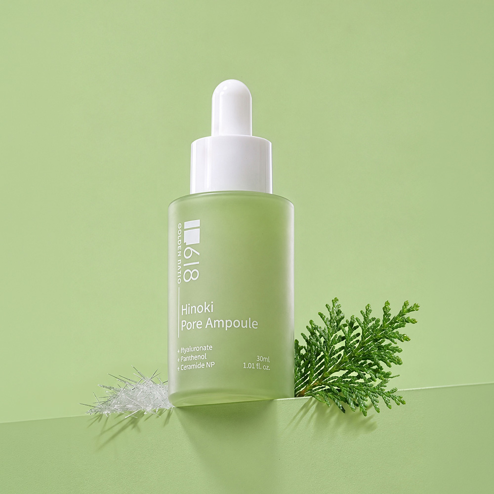1.618 스피큘 편백수 모공앰플 모공수축 탄력 재생 30ml, 1개 - 상품 이미지
