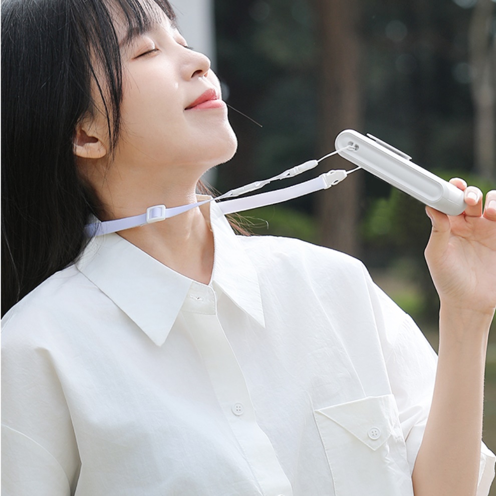 넥 밴드 에어컨 목 에어컨 걸이형 선풍기 충전용 야구장 선풍기 - 상품 이미지