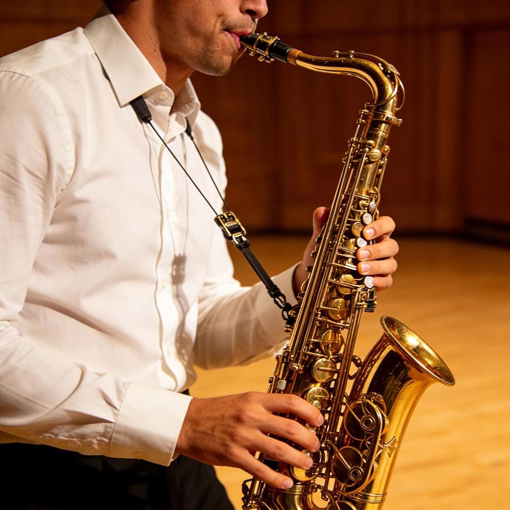 포야리날 알토 색소폰, 학생, 성인 및 초보자를 위한 케이스 액세서리가 포함된 Eb Flat Sax 컴플리트 키트(입마개, 갈대, 장갑, 천 브러시가 색소폰 세트)-골든 - 상세 이미지 3