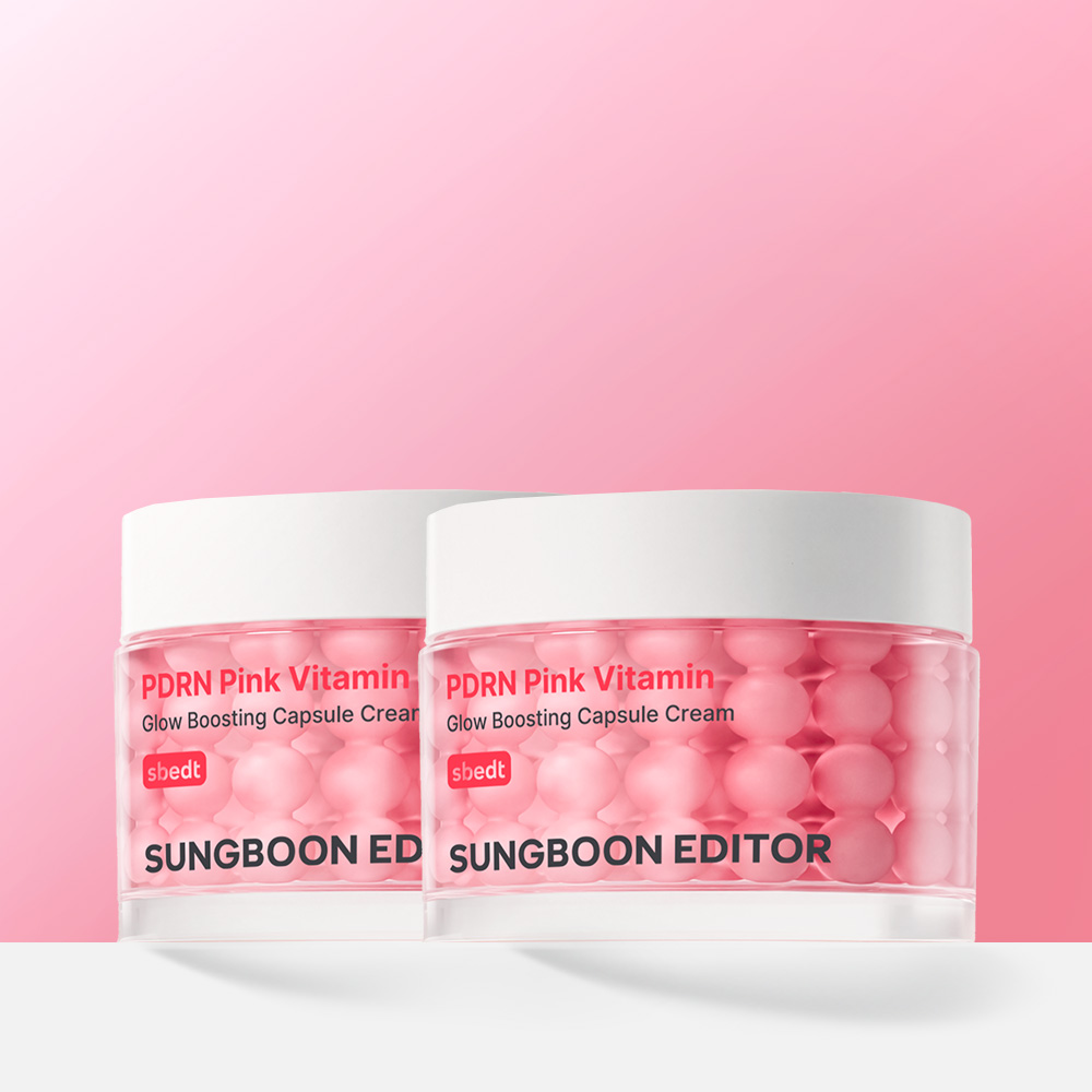성분에디터 PDRN 핑크 비타민 글로우 부스팅 캡슐 크림 50ml, 2개 - 상품 이미지
