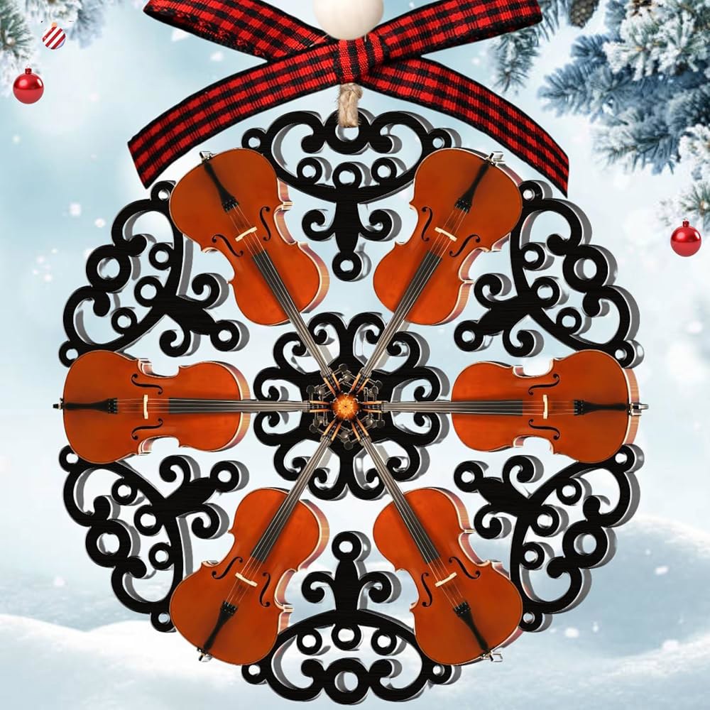 첼로 장식품 - 크리스마스 트리 장식을 위한 음악 첼리스트 애호가, 연주자, 교사, 소녀, 여성을 선물 아크릴 2025 1 Bird - 상품 이미지