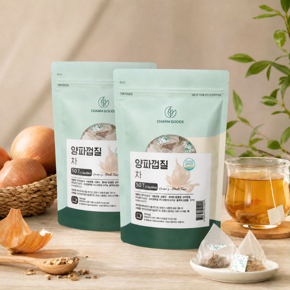 양파껍질차 티백 100개입 맛있는 마시는 tea 삼각티백 카페인없는 양파껍질 물 - 상품 이미지