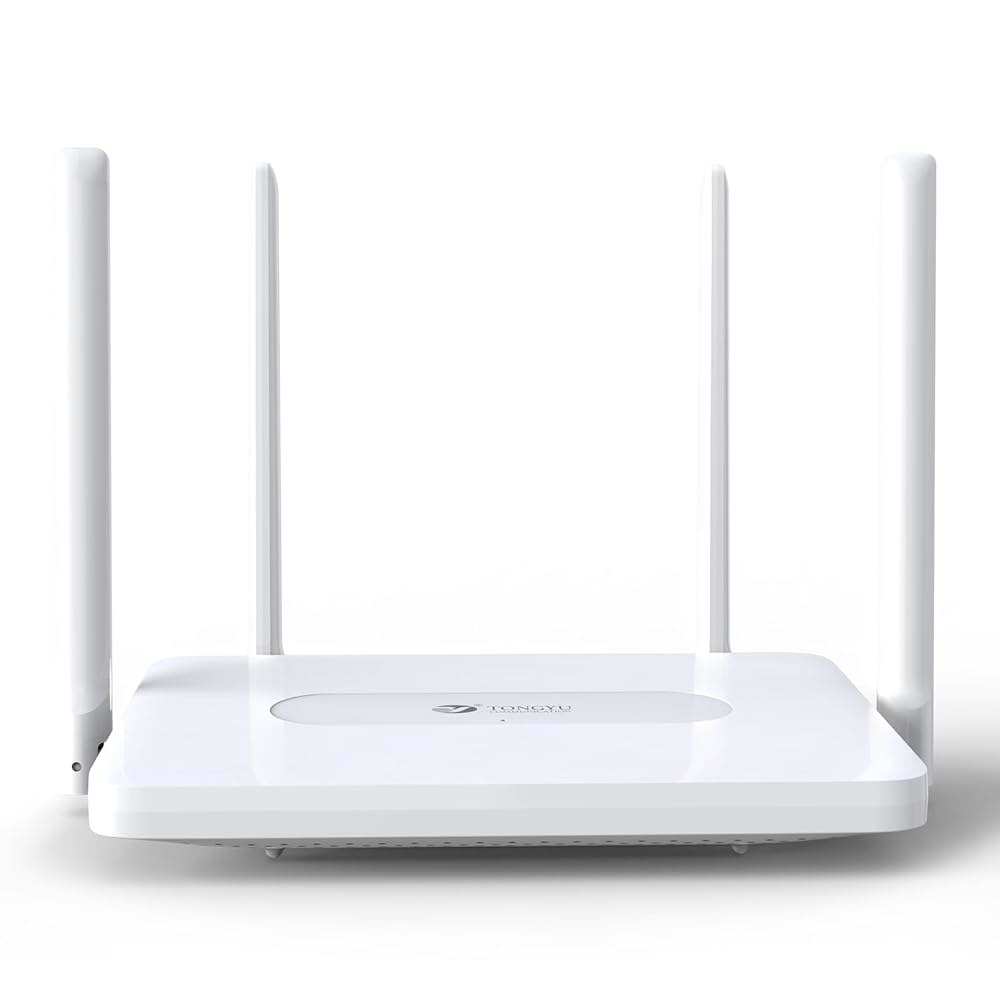 Tongyu AX1800 WiFi 6 라우터, 1200Mbps 듀얼 밴드 무선 인터넷 라우터 이더넷 포트 OFDMA MU-MIMO 부모 제어 게스트 네트워크 WPS EasyMesh - 상품 이미지