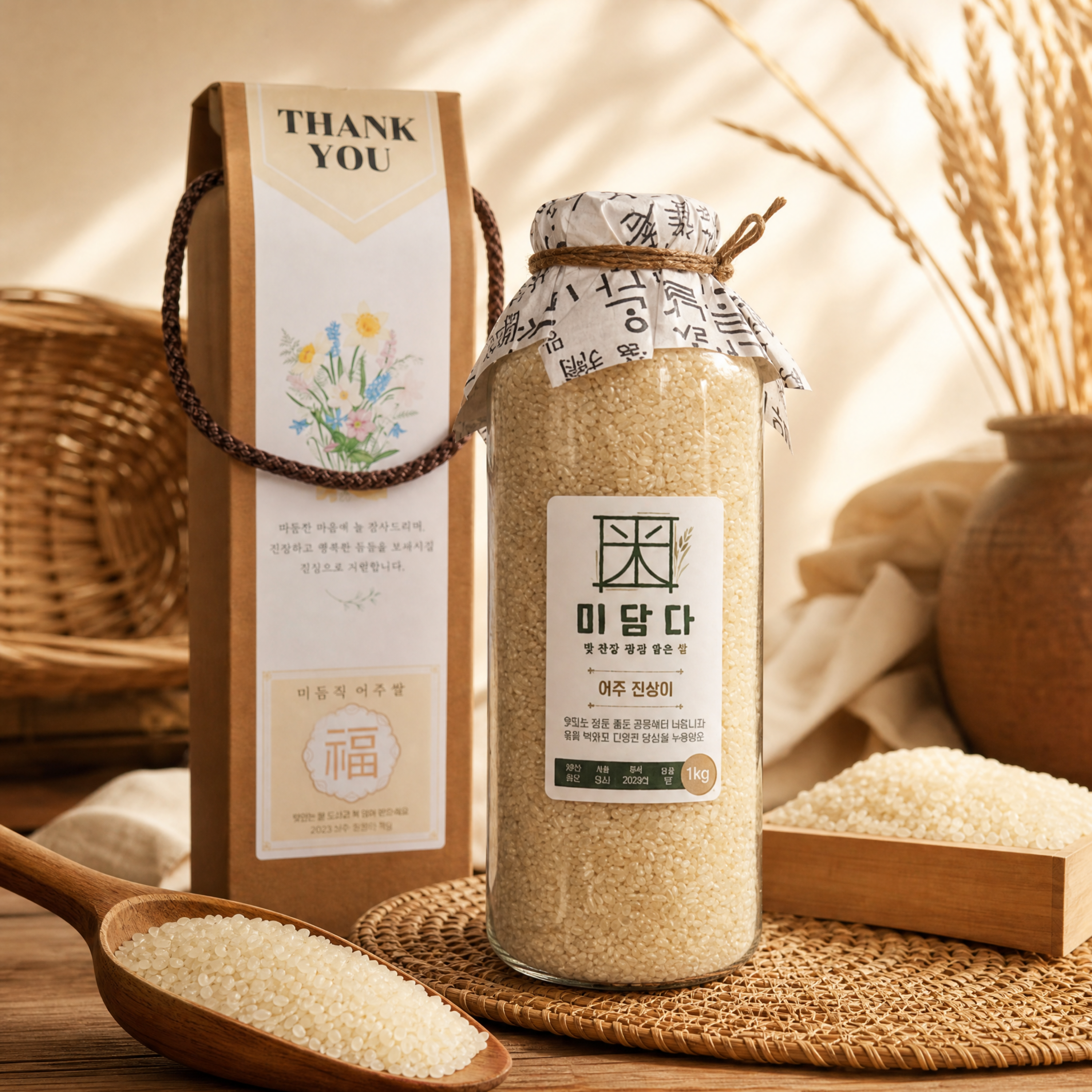 여주쌀 소포장 답례품 1kg 어르신 거래처 복지 명절 돌잔치 돌 교회 칠순 환갑 쌀선물세트 - 상품 이미지