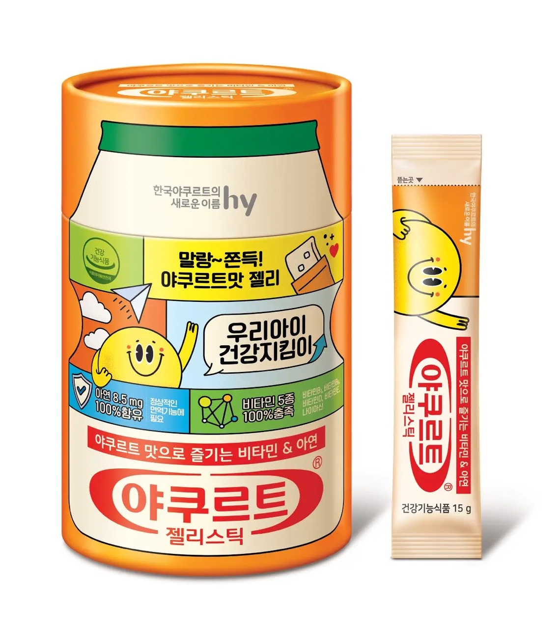 한국야쿠르트 야쿠르트 젤리스틱 새콤달콤 야쿠르트맛 60포 2박스 - 상세 이미지 2