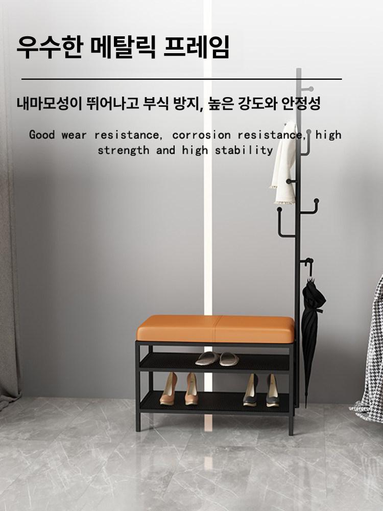 북유럽 현관 벤치의자 스툴 가게 신발장 슈즈 매장 - 상세 이미지 4