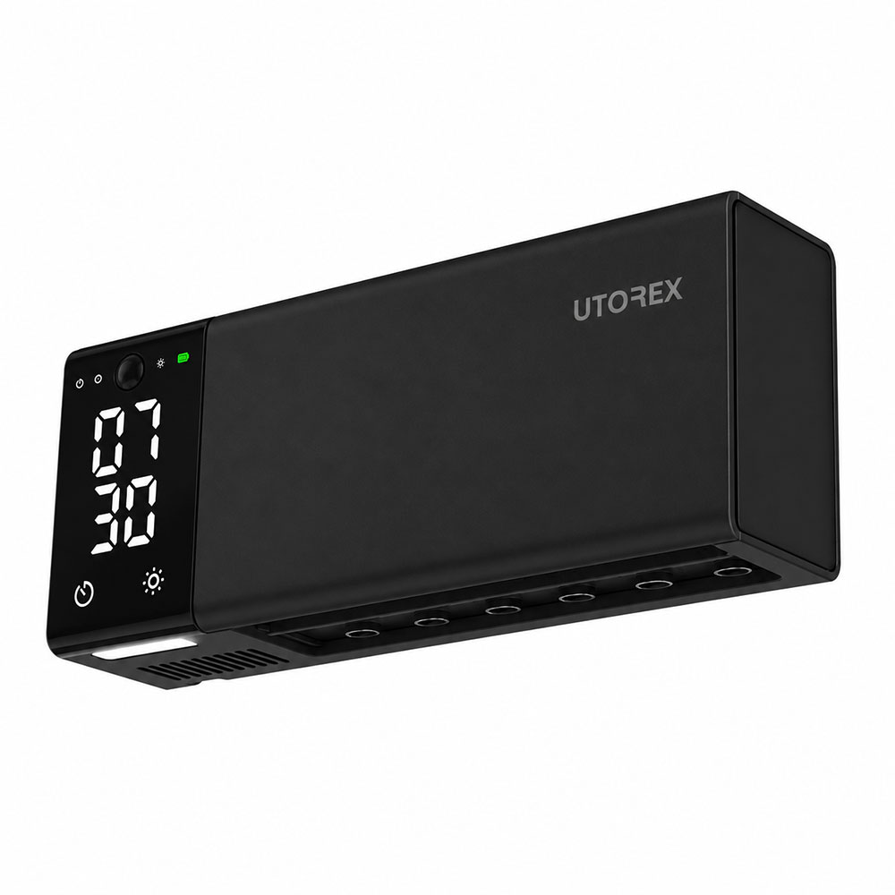 유토렉스 UV-C살균 히팅건조살균 송풍건조 벽걸이 무선칫솔살균기 네오큐브 블랙 1+1 이미지 6