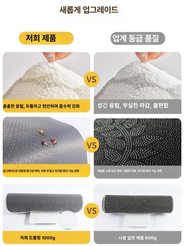 하트발매트 화장실 욕실 앞 주방 바닥 물흡수 - 상세 이미지 3