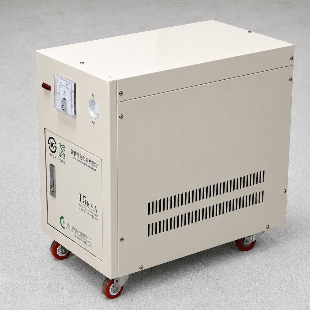 슬림형 공업용 건식 변압기 15KVA 승압 트랜스 220V-380V 한일오디세이 - 상품 이미지