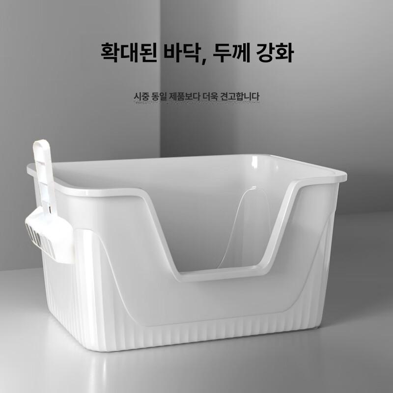 대형화장실 모래통 밀폐형 특대형 반려묘 사막화 냄새방지 수납 후드 고양이변기 - 상세 이미지 2