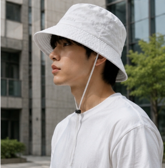 테크스킨 남여공용 넥커버 버킷햇 화이트 - 상세 이미지 4