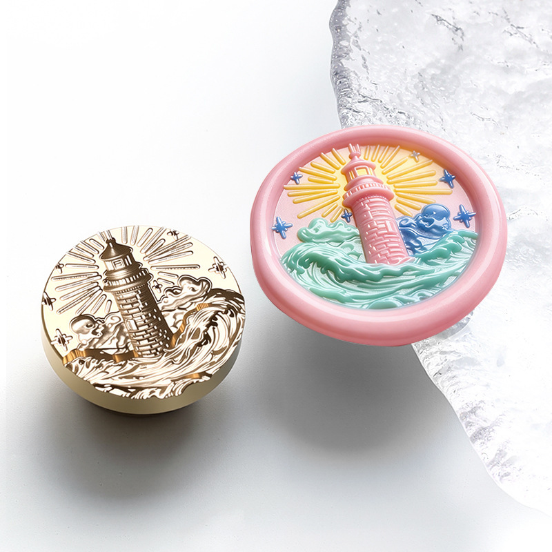 실링왁스 인장 스탬프 해류 별바다 항해 테마 바다 등대, (2.5cm) - 상품 이미지