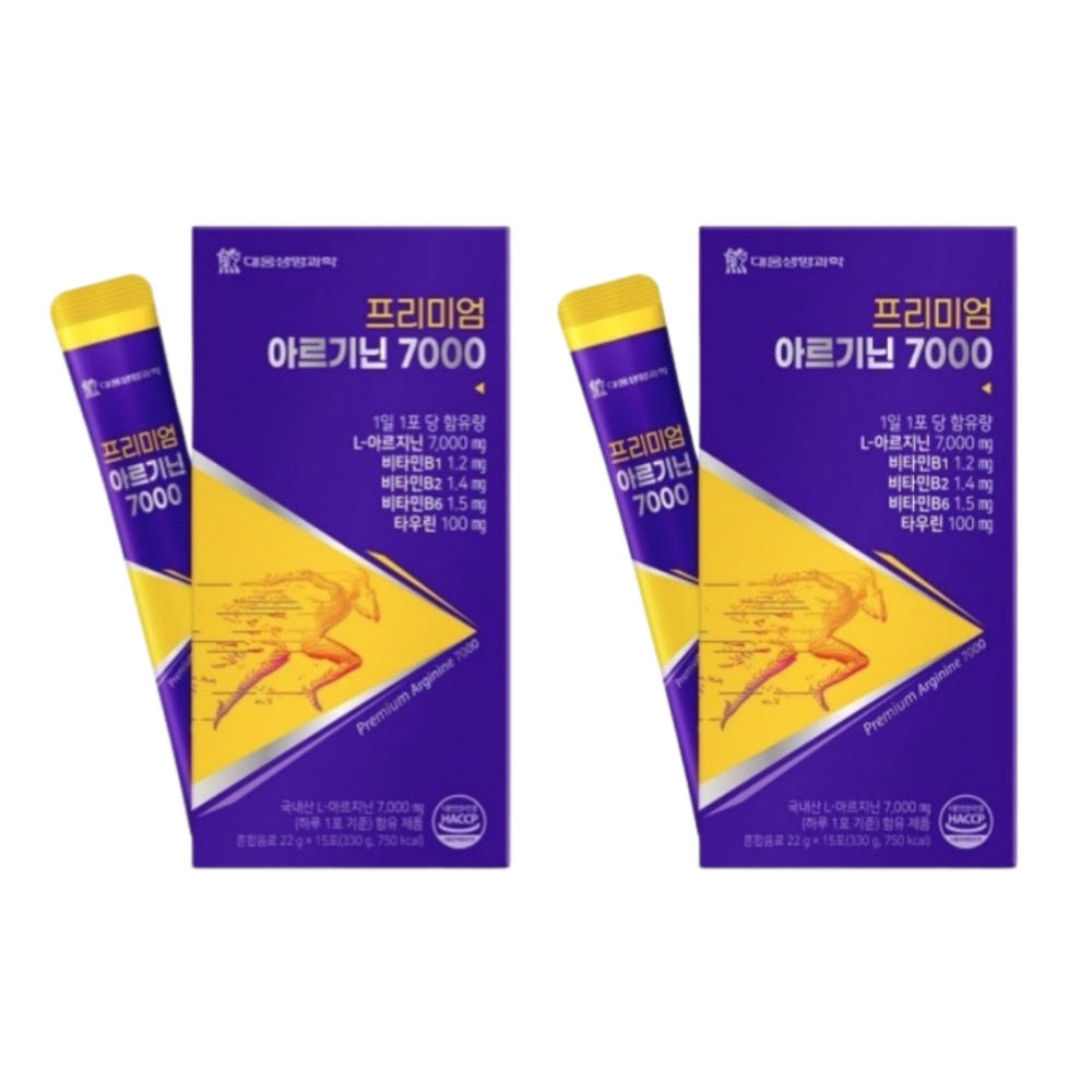 대웅 프리미엄 아르기닌 7000 고함량 피로회복 활력 영양제 액상 15포, 2개 - 상품 이미지