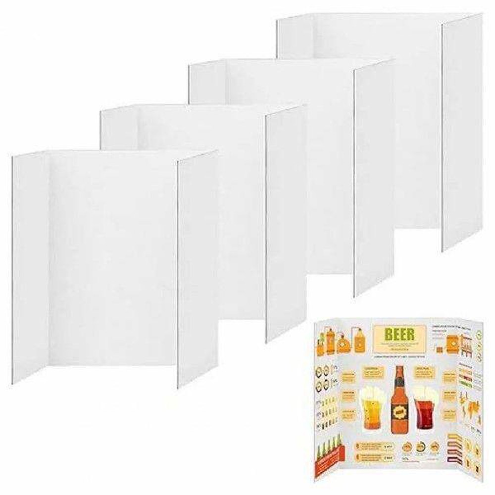 LonlyEagle 삼중 접이식 터 보드 24인치 X 16인치 3팩 과학 박람회 학교 4pcs 60 40cm - 상세 이미지 3