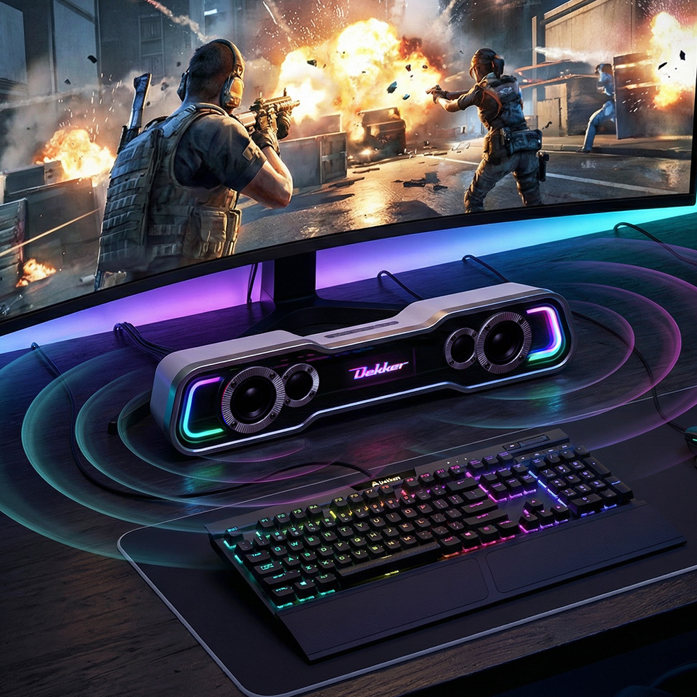 브리츠 라이트바 Lightbar 2채널 블루투스 스피커 PC 노트북 사운드바 USB - 상품 이미지