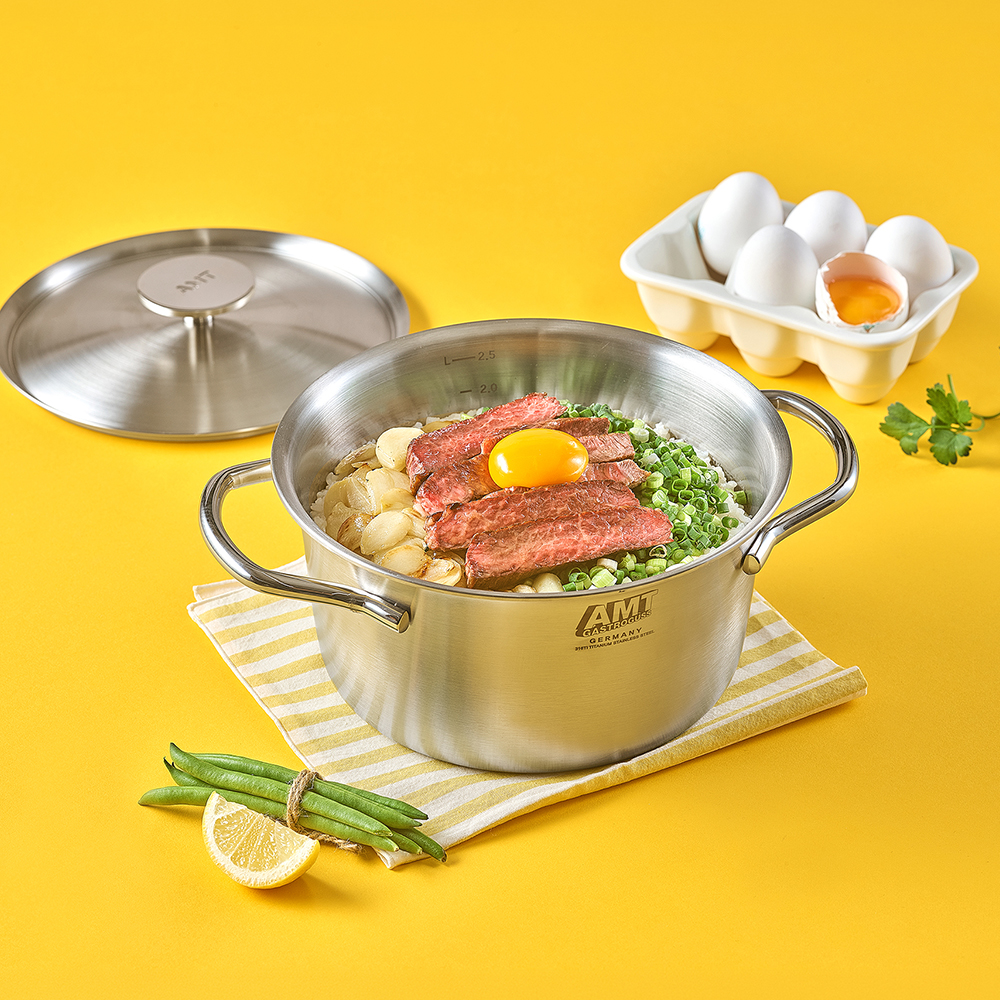 AMT 코닉 316Ti 스텐 통5중 양수 냄비 24cm - 상세 이미지 2