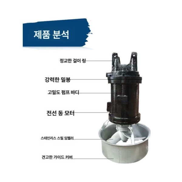 강력한 스테인리스스틸 침전물 제거 수중 교반기 프로펠러 믹서 잠수 고속 qjb10/12-620-480/s스테인리스스틸 - 상세 이미지 2