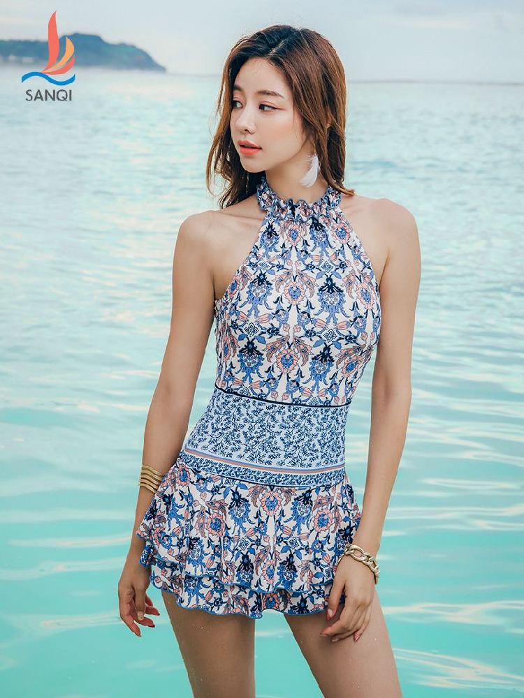 올인원수영복 뱃살가리는 원피스 자외선 하이웨스트 탄탄이 워터파크 체형커버 원피스수영복 여성 정장 00 M - 상세 이미지 3
