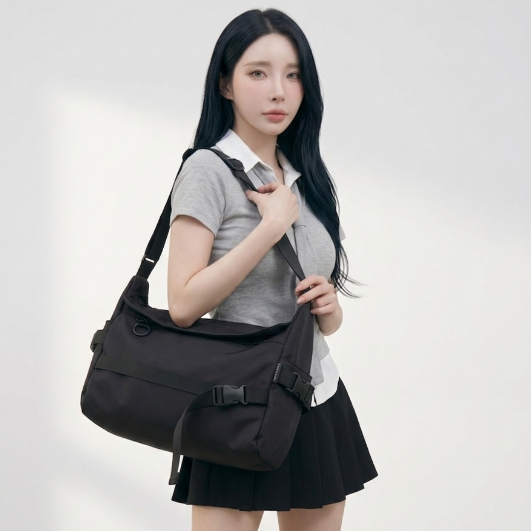 메신저백 크로스백 경량 방수 아이패드 노트북 학생 큰 여행 가방 남녀공용 - 상세 이미지 3
