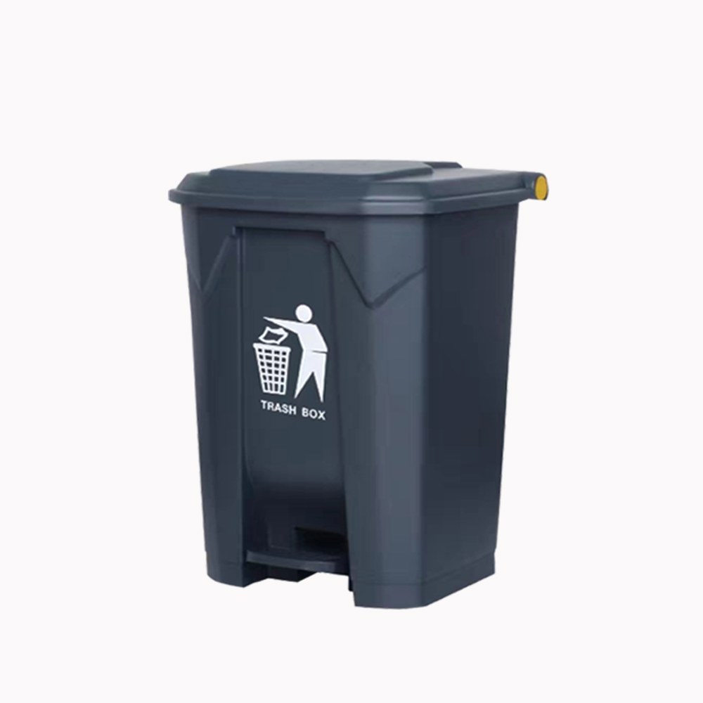 페달 휴지통 100L 위생 광장 공원 음식점 캠핑장 펜션 발판형 노랑뚜껑 20L 그레이 그레이 커버 - 상세 이미지 2