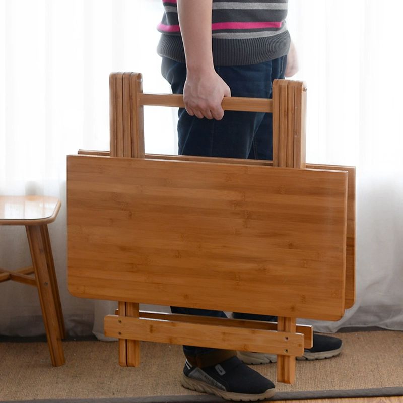 대나무 접이식테이블 원목 좌식 심플 정사각형 무설치 베란다 거실 캠핑 감성 야외 - 상세 이미지 2