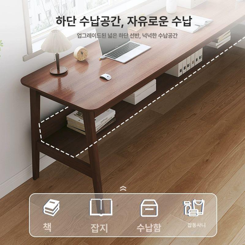 원목 긴테이블 거실용 창가테이블 좁고긴 베란다 카페 폭좁은책상 데스크 긴형 탁자 - 상세 이미지 5