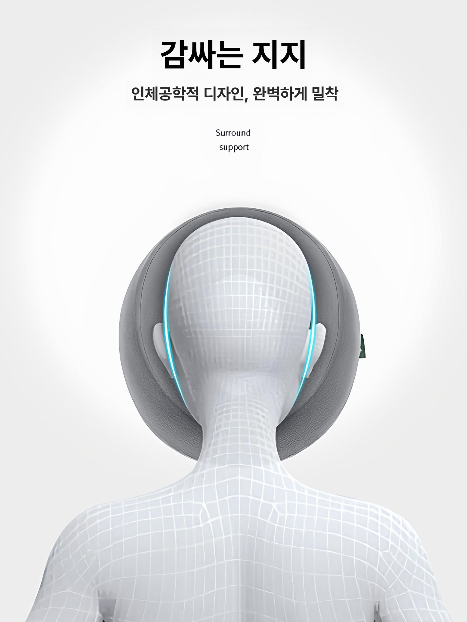 고탄성 쿠션 안마용 허리 등받이 곡선형 미용 상체베개 지압 각도 마사지 - 상세 이미지 5