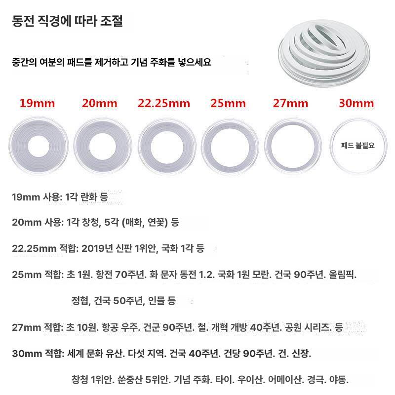 동전보관 케이스 기념 화폐 컬렉션 수납함 모으기 은화  - 상세 이미지 4