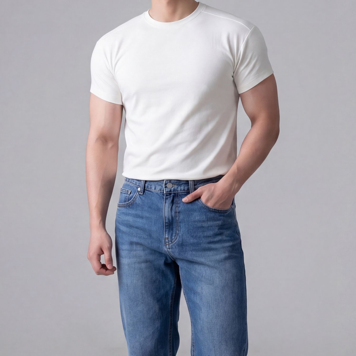 1+1 남자머슬핏반팔티 여름쿨티셔츠 남자크롭반팔 - 상세 이미지 5