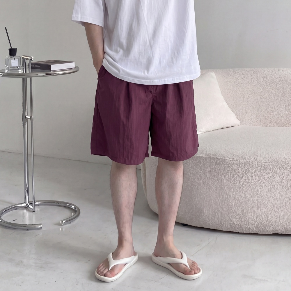 남자 여름 나일론버뮤다팬츠 피그먼트 워싱 5부반바지 이미지 6
