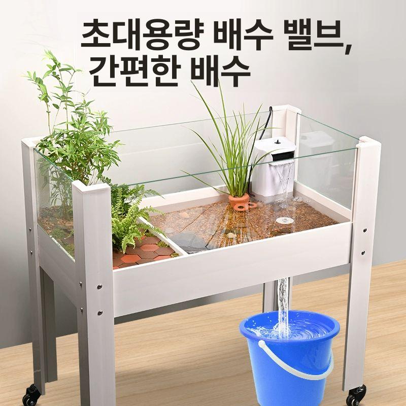 수생육지 분리형 대형거북이어항 반수생 투명강화유리 생태 거북이집 가정용 - 상세 이미지 5