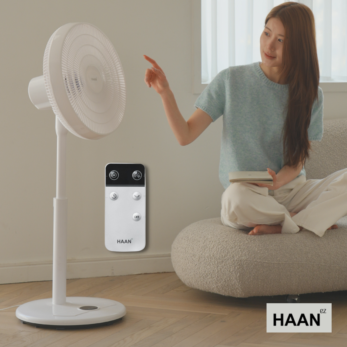한경희 발터치 써큘레이터 리모컨 아기방 서큘레이터 매장 거실용 서큘레이터 - 상품 이미지