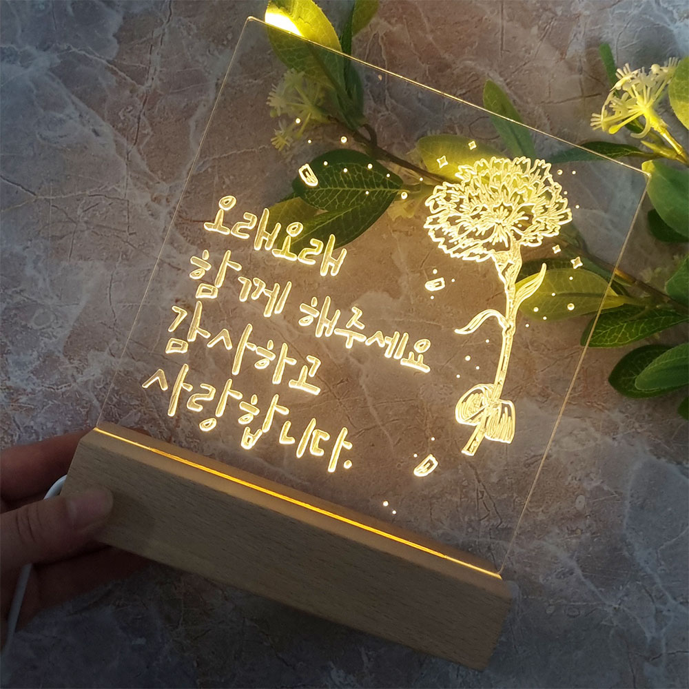 탑라이텍 카네이션 무드등 만들기 아크릴 조명 LED DIY 소형 손하트 - 상세 이미지 4