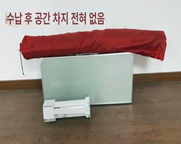 야외테이블 접이식 휴대용 파라솔 세트 카페 정원 캠핑 피크닉 테라스 - 상세 이미지 5