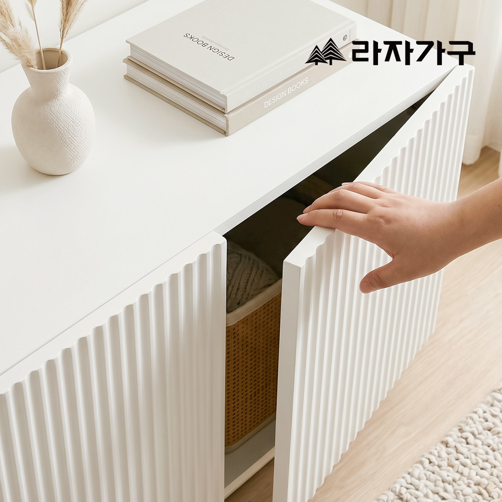 라자가구 세린 템바보드 높은 티비장 벽걸이 티비다이 TV 서랍 선반 수납장 거실장 1350 - 상세 이미지 4