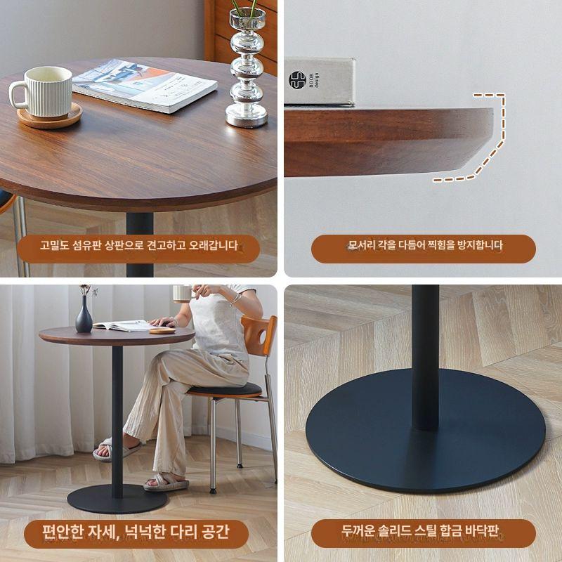 라운지 원형테이블 철제 소형 사이드테이블 탁자 원탁 모던 심플 침대옆 보조 협 이미지 6