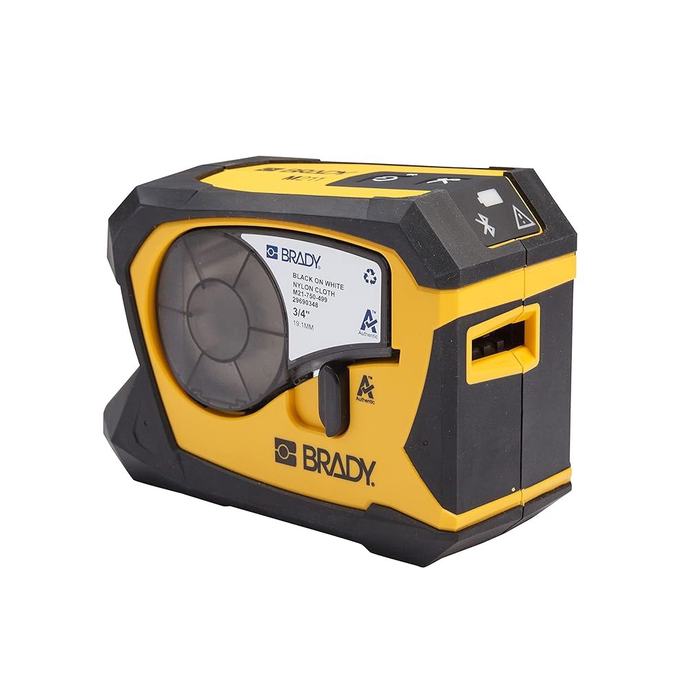 브래디 M211 휴대용 블루투스 모노크롬 라벨 프린터, 노란색/검정색 M210-Lab Label Printer - 상품 이미지